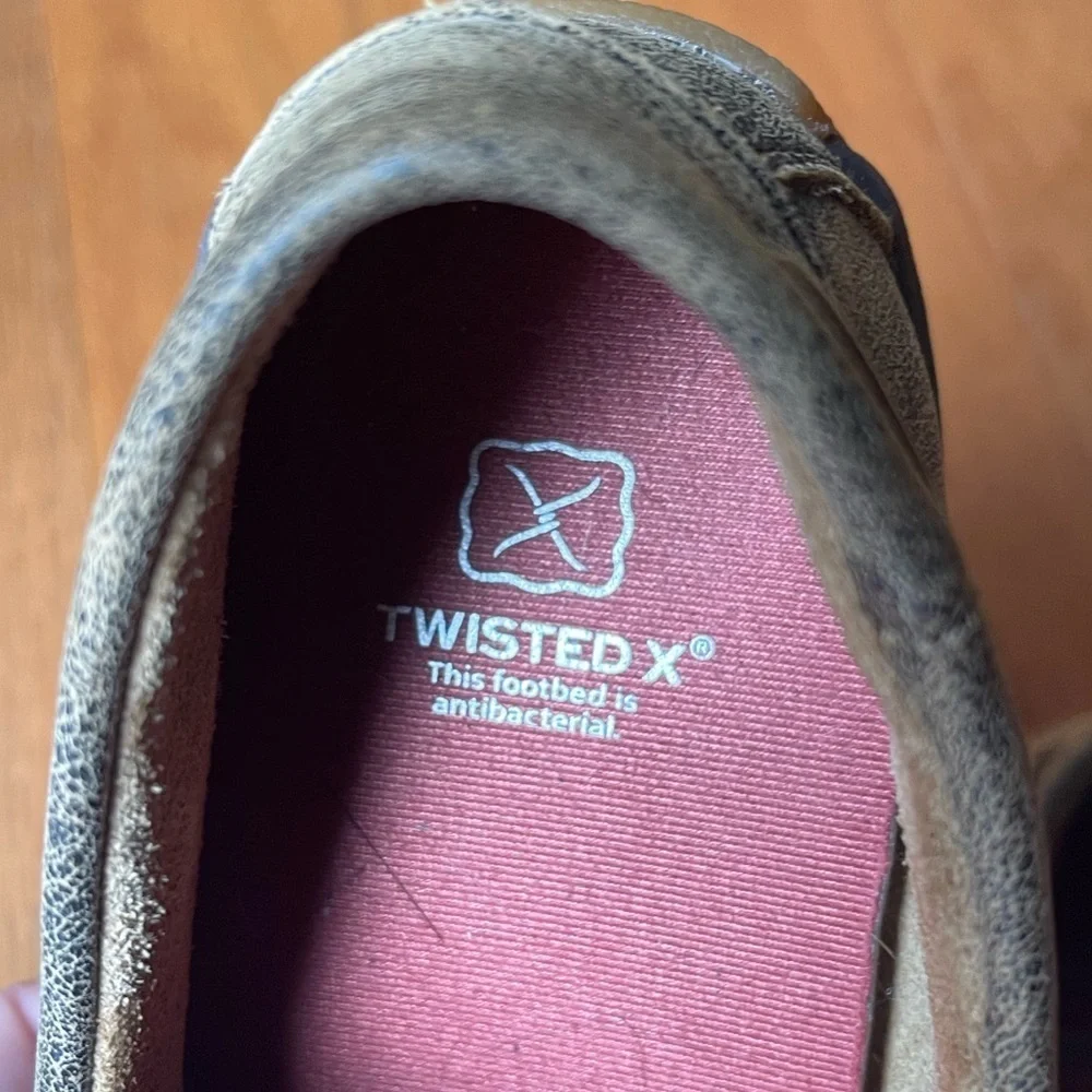 Twisted X Brown Leopard Print Boat Shoe, 5.5 M